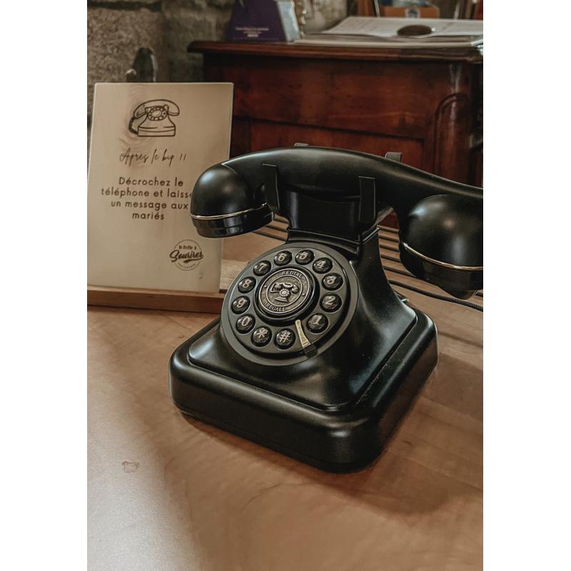 Livre d’or Audio Rétro PREMIUM + Plaque "Laissez-nous un message" incluse