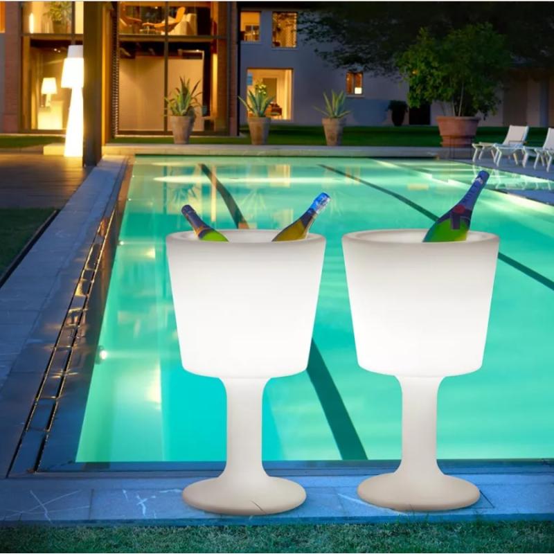 Seau à glace LED sur pied Ø45cm et H75cm