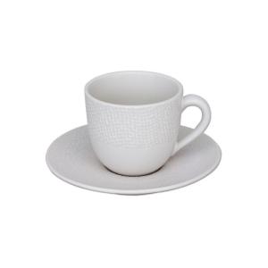Paire Tasse/Sous Tasse Vesuvio White 12cl