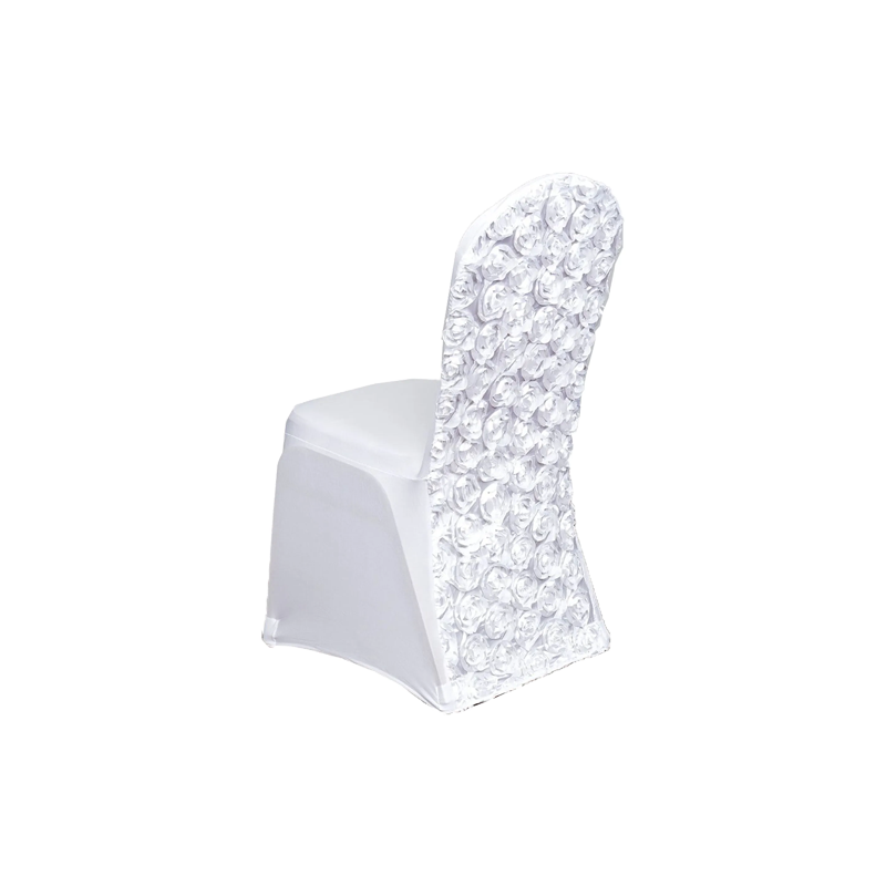 Housse de Chaise Blanche Fleurie