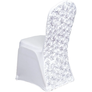 Housse de Chaise Blanche Fleurie