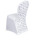 Housse de Chaise Blanche Fleurie