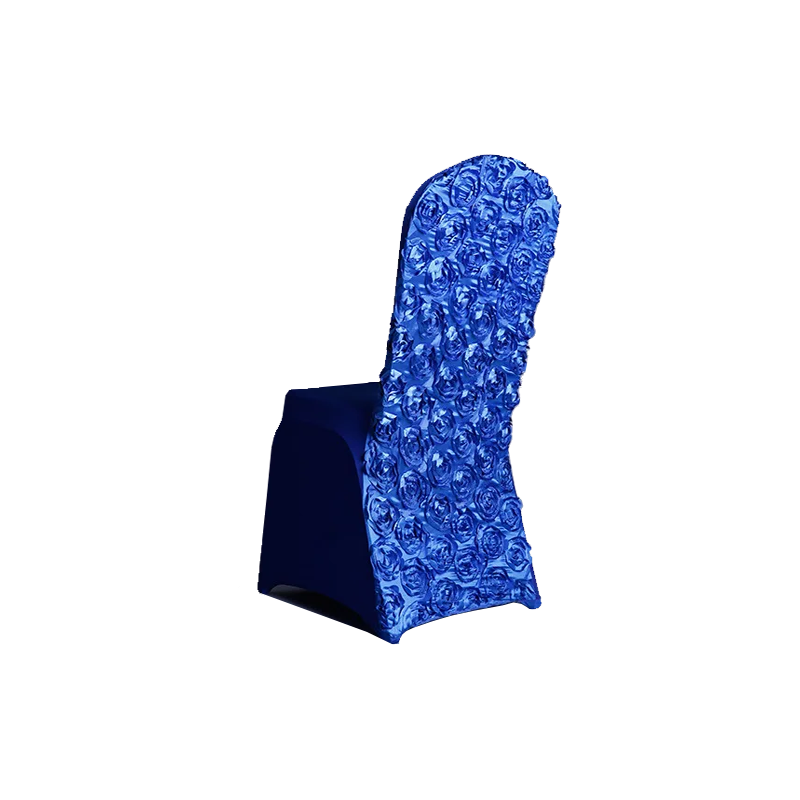 Housse de Chaise Bleue Fleurie