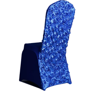 Housse de Chaise Bleue Fleurie