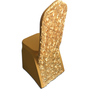 Housse de Chaise Or Fleurie