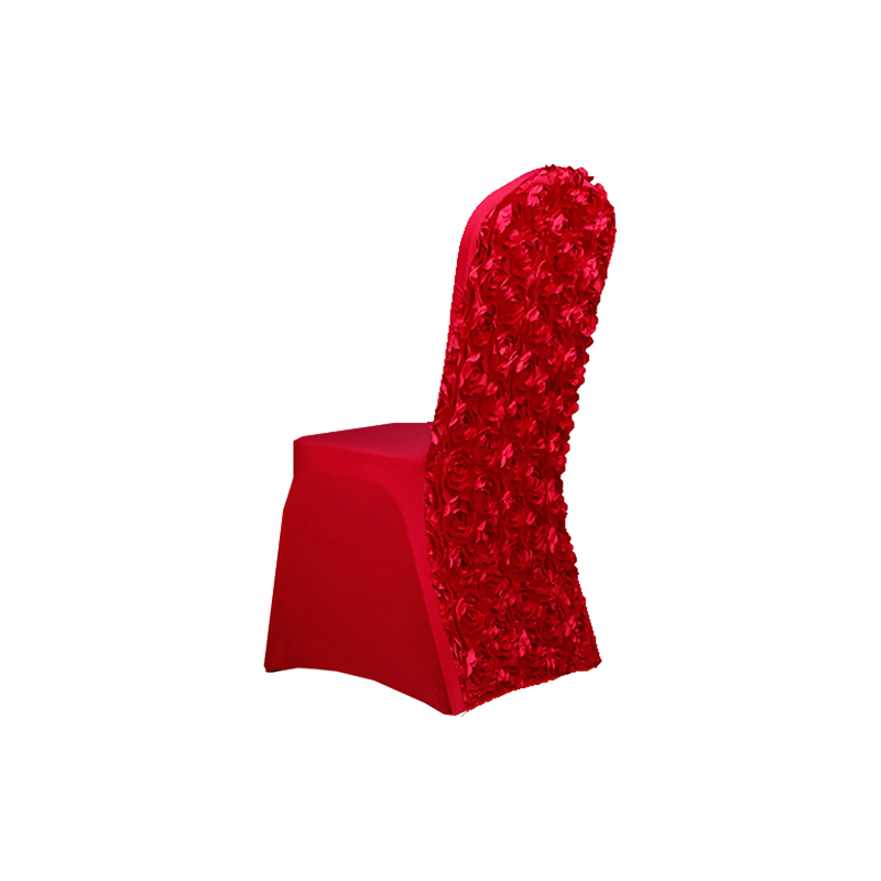 Housse de Chaise Rouge Fleurie