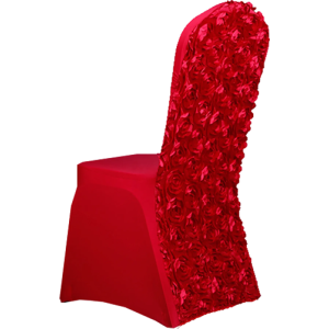 Housse de Chaise Rouge Fleurie