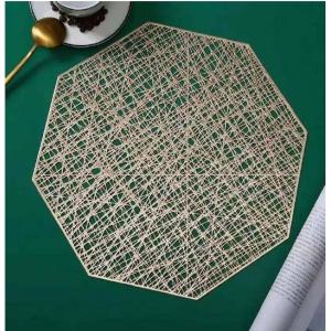 Set de Table OR octogonal 37x56 / Dessous d'assiette pour présentation