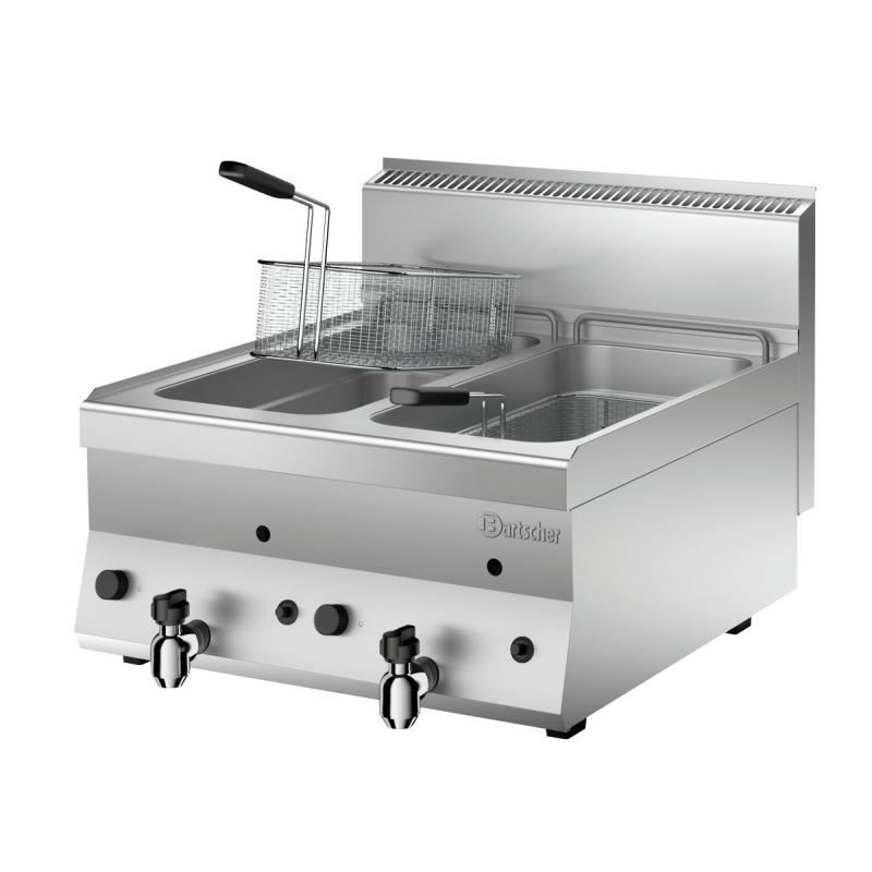 Friteuse à gaz double - 2x8L Grande Capacité du panier 7.1l
