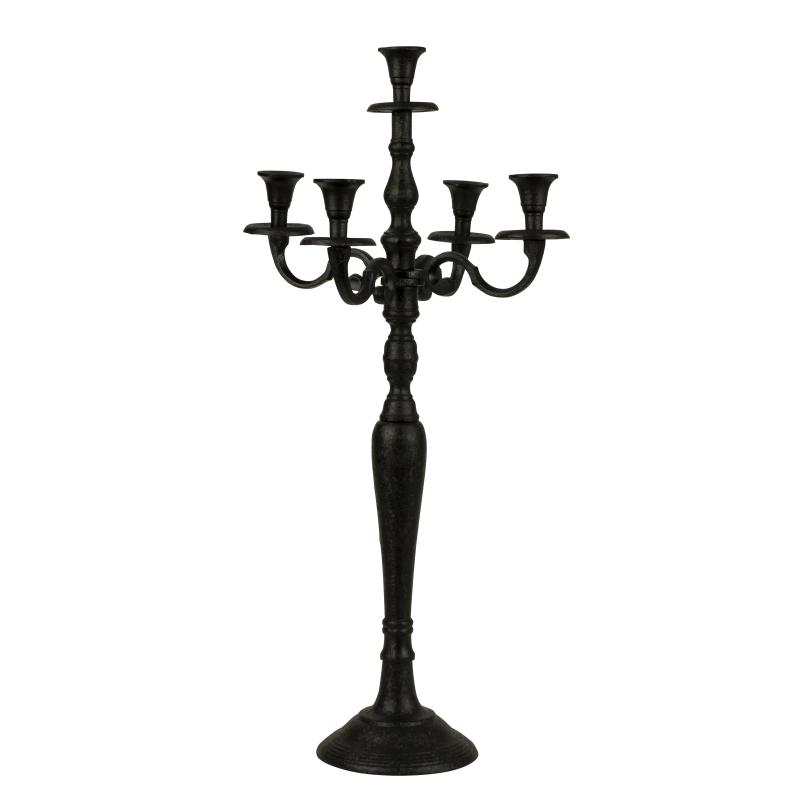 Chandelier 5 branches noir 78 cm