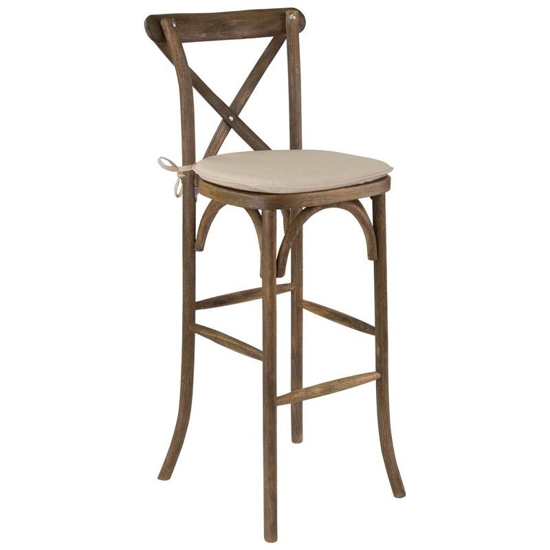 Tabouret Haut Dos Croisé Champêtre