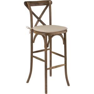 Tabouret Haut Dos Croisé Champêtre