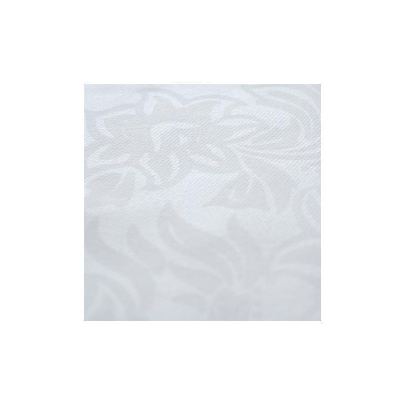 50 x Serviettes Intissées 40x40 BLANC FLORALIE (Motif Fleuri)