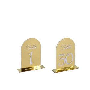 Numéro de Table 1 à 30 Or (Plan de Table)