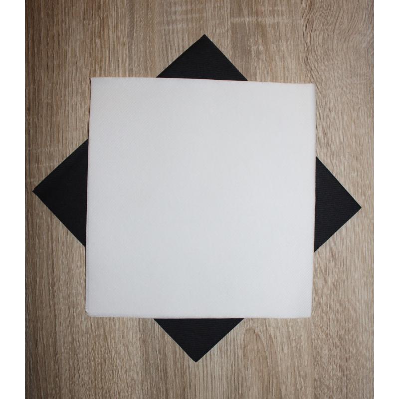 50 Serviettes Ouate BLANC 38x38cm