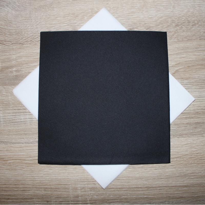 50 Serviettes Ouate NOIR / Ébène 38x38cm