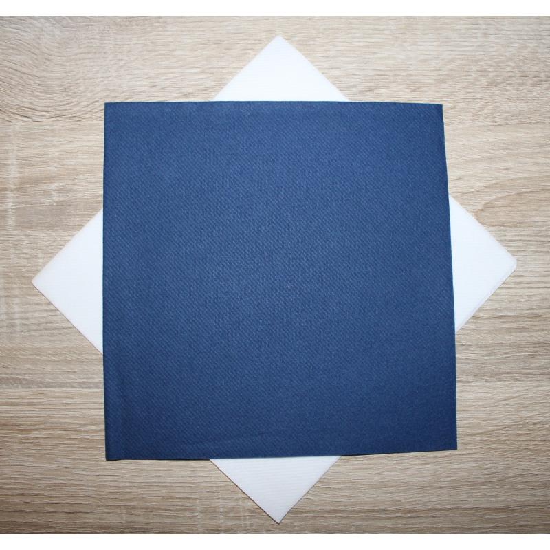 50 Serviettes Ouate BLEU MARINE 38x38cm