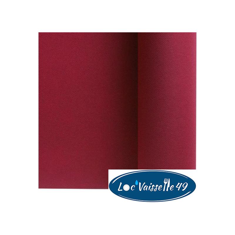 Rouleau Nappe Intissé 50M Bordeaux "Papier doux et épais"