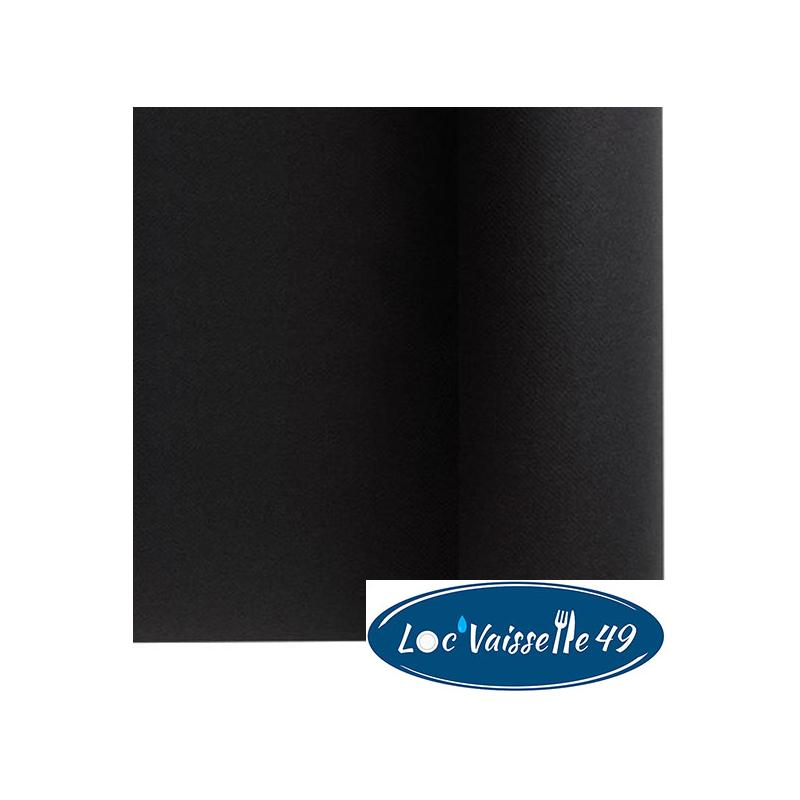 Rouleau Nappe Intissé 50M Noir/Ébène "Papier doux et épais"