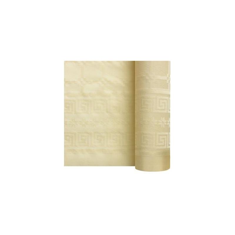 Rouleau Nappe Damassé 6M Ivoire