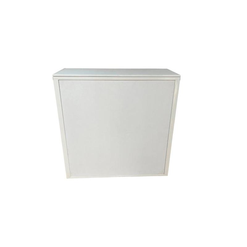 Banque d'Accueil Pliante en mélamine 1m x 1m x 40cm - Couleur Blanche