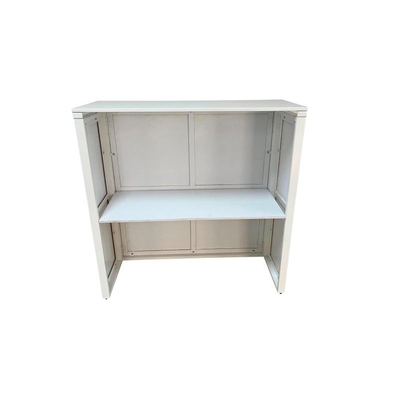 Banque d'Accueil Pliante en mélamine 1m x 1m x 40cm - Couleur Blanche