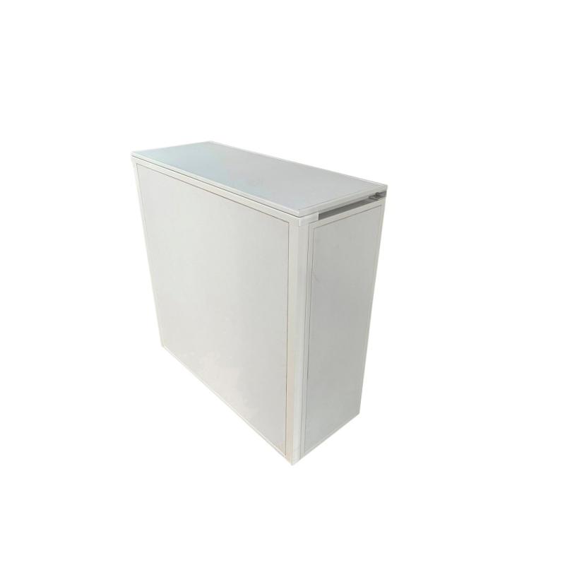 Banque d'Accueil Pliante en mélamine 1m x 1m x 40cm - Couleur Blanche