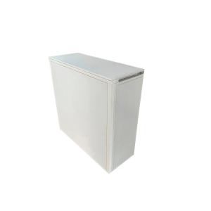 Banque d'Accueil Pliante en mélamine 1m x 1m x 40cm - Couleur Blanche