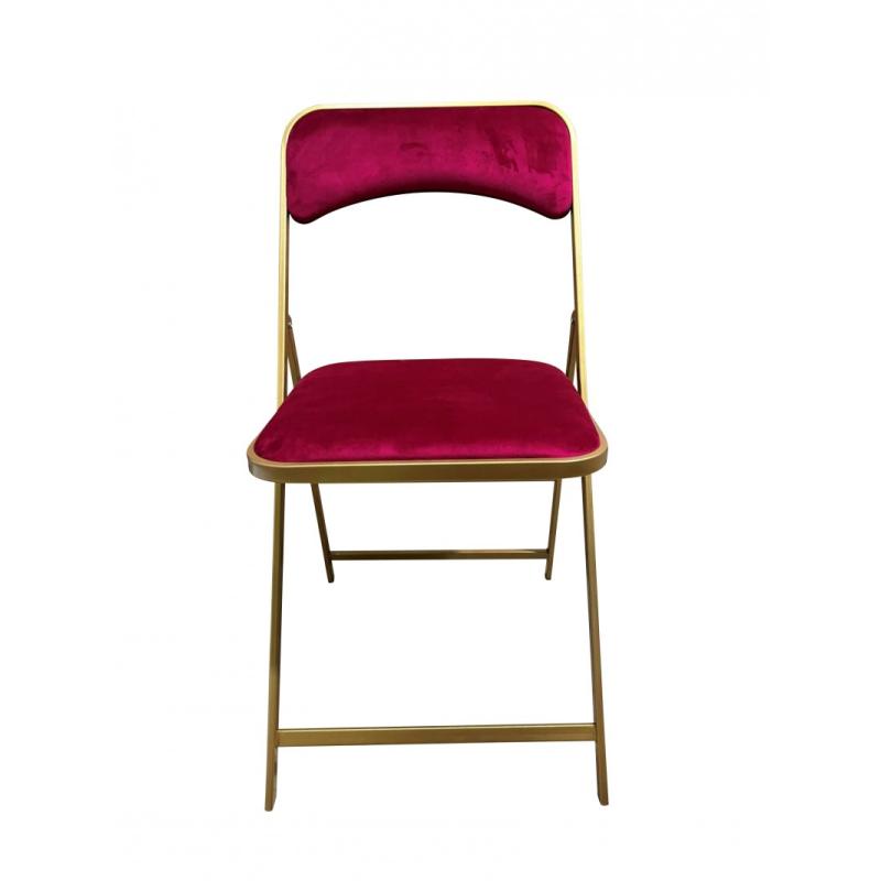 Chaise Pliante Kross Bordeaux/Dorée