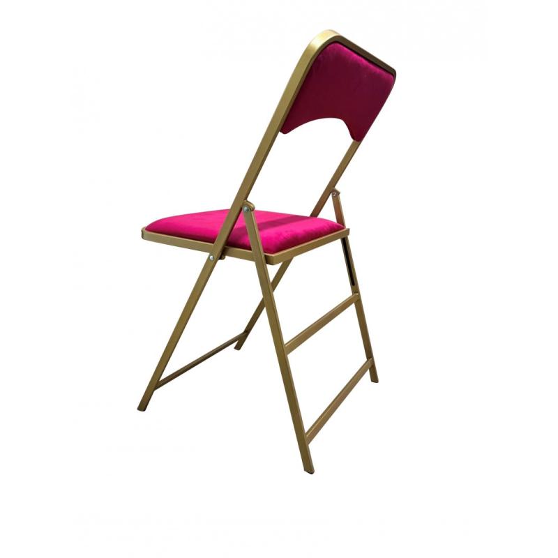 Chaise Pliante Kross Bordeaux/Dorée