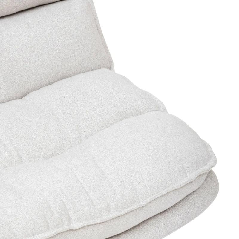 Fauteuil Pivotant Beige en Lin