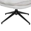 Fauteuil Pivotant Beige en Lin