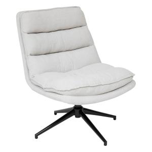 Fauteuil Pivotant Beige en Lin