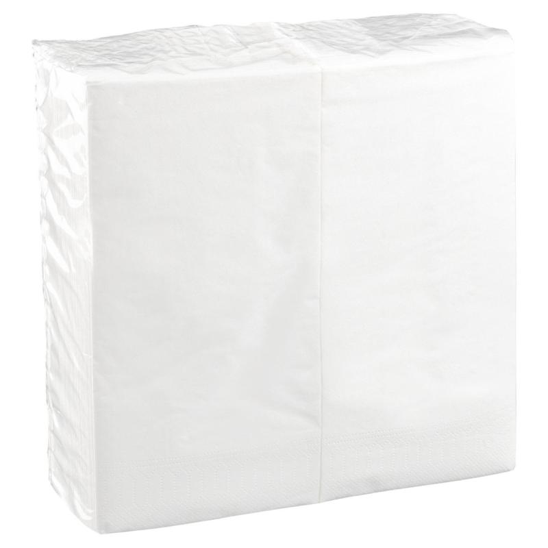 SERVIETTE BLANCHE x100 en PAPIER 40CM - Pliage Lunch