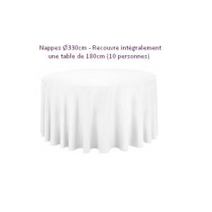 Nappes Ronde Ø 330cm 100% Polyester