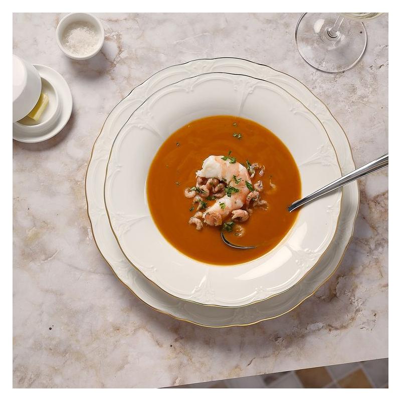 Assiette Rétro - Vintage Bord Doré D27cm