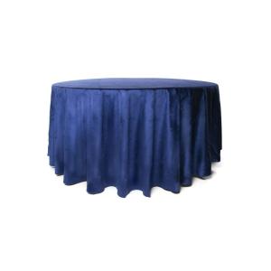 Nappe Ronde Velours Bleu Roi 280 cm