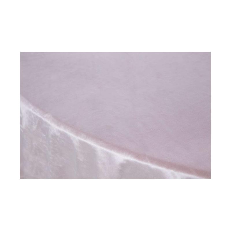 Nappe Ronde Velours Rose Pale 280 cm