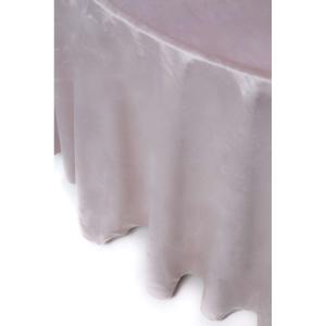 Nappe Ronde Velours Rose Pale 280 cm