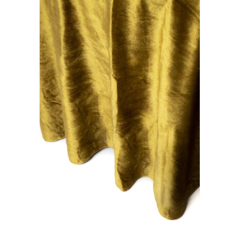 Nappe Ronde Velours Or  280 cm