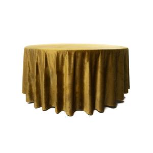 Nappe Ronde Velours Or  280 cm