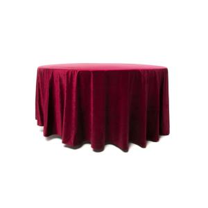 Nappe Ronde Velours Bordeaux 280 cm