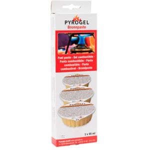 Lot de 3 PYROGEL - PATE A BRULER 95G pour FONDUE