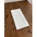 Serviette de table blanche 55x55cm 100% coton Coin Capuchon - 2nd Main
