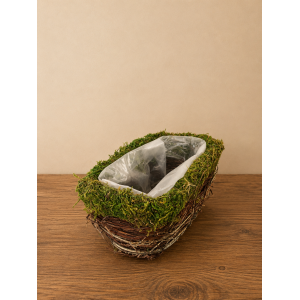 Panier Rotin-Herbe Nature 22x13xH10cm