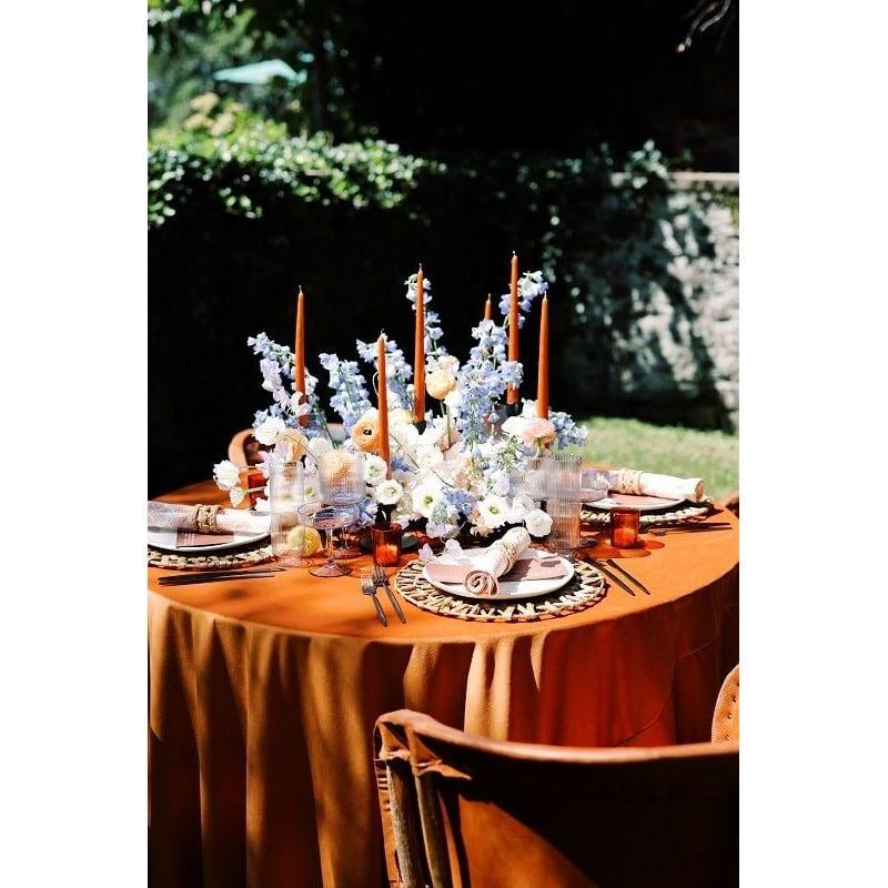 Nappe de table unie ronde TERRACOTTA  280 cm