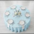 Nappe de table unie ronde BLEU CIEL 280 cm