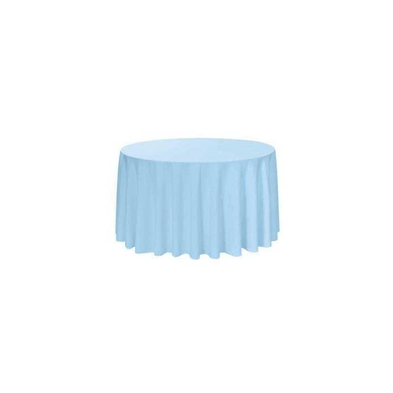 Nappe de table unie ronde BLEU CIEL 280 cm