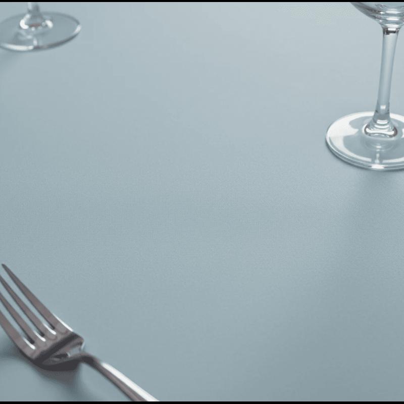 Nappe de table unie ronde BLEU CIEL 280 cm