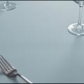 Nappe de table unie ronde BLEU CIEL 280 cm